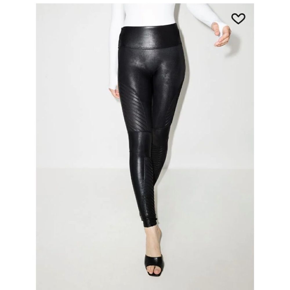 Spanx Faux Leather Moto Leggings